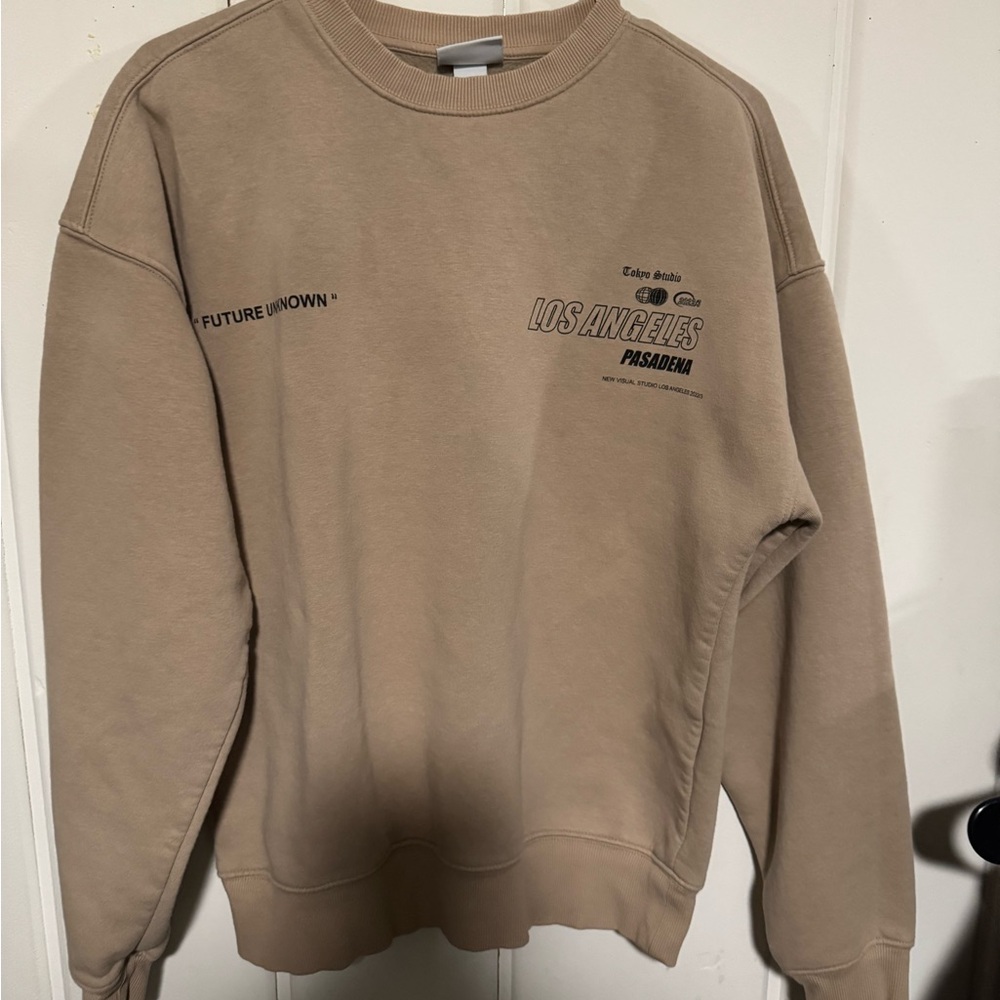 H&M Beige/Tan Los Angeles Graphic Sweatshirt